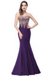 Sexy Burgundy Mermaid Lace Long Dress
