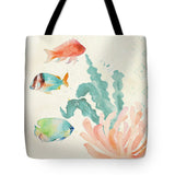 Tropical Teal Coral Medley I Tote Bag