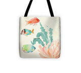 Tropical Teal Coral Medley I Tote Bag