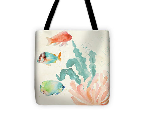 Tropical Teal Coral Medley I Tote Bag