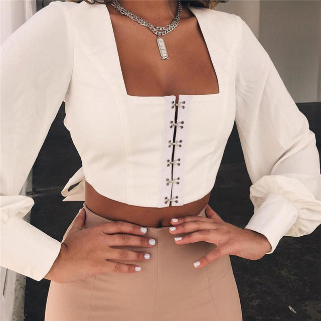 Missufe Fashion Sleeve Blouse Shirts