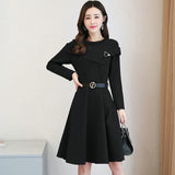 Elegant Dress Formal Long Sleeve Slim Office