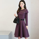 Elegant Dress Formal Long Sleeve Slim Office