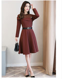 Elegant Dress Formal Long Sleeve Slim Office