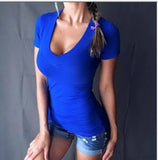 5XL T-shirt Women Sexy Deep