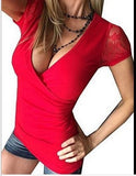 5XL T-shirt Women Sexy Deep
